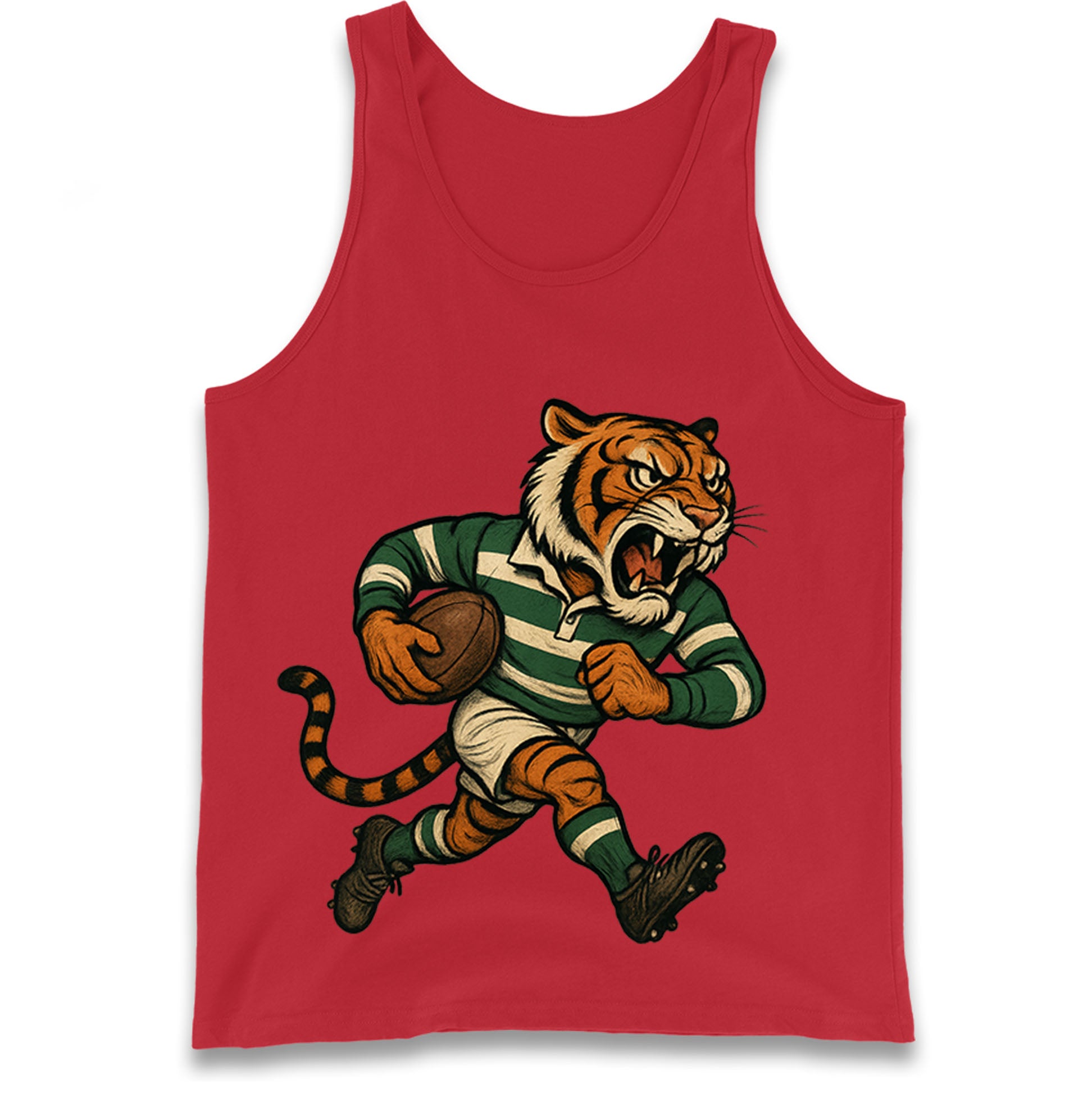 Retro Leicester Tigers Rugby Union Tank Top