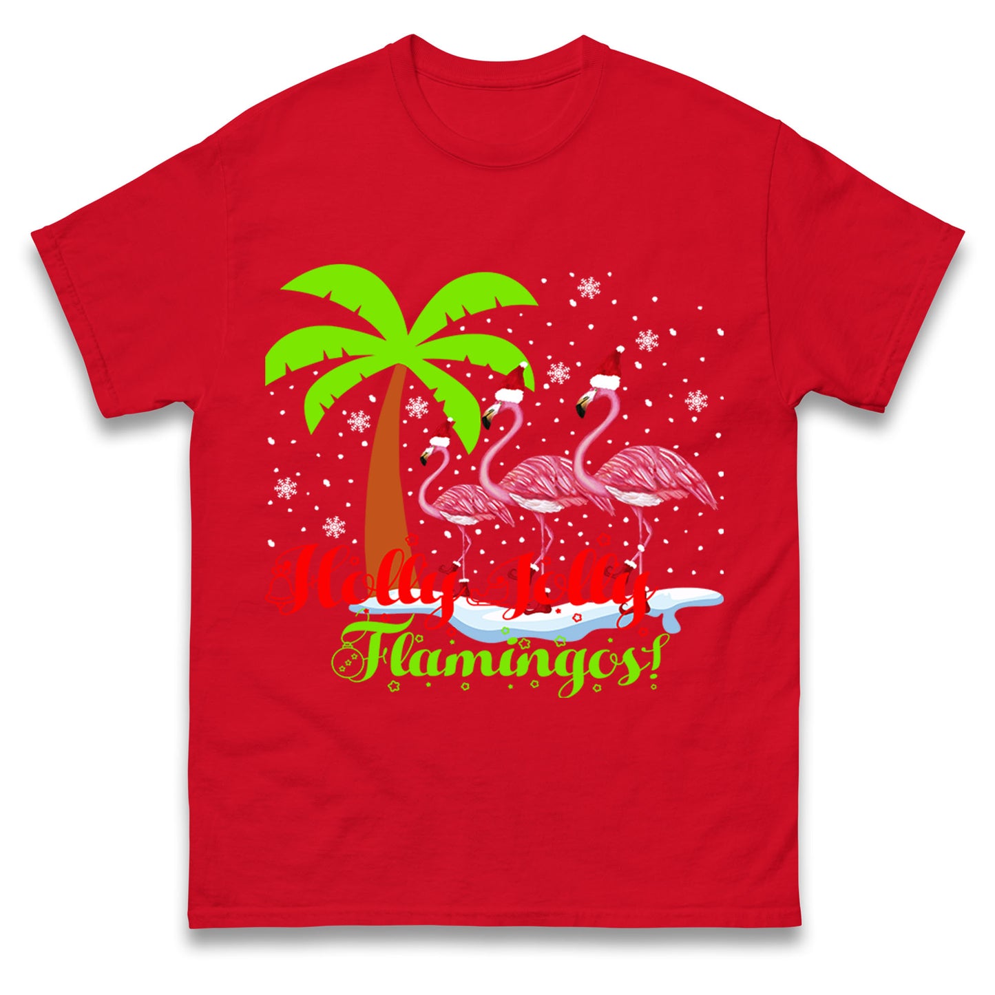 Holly Jolly Flamingos Christmas t shirt