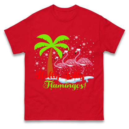 Holly Jolly Flamingos Christmas t shirt