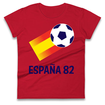 Spain 82 Naranjito Ladies T Shirt