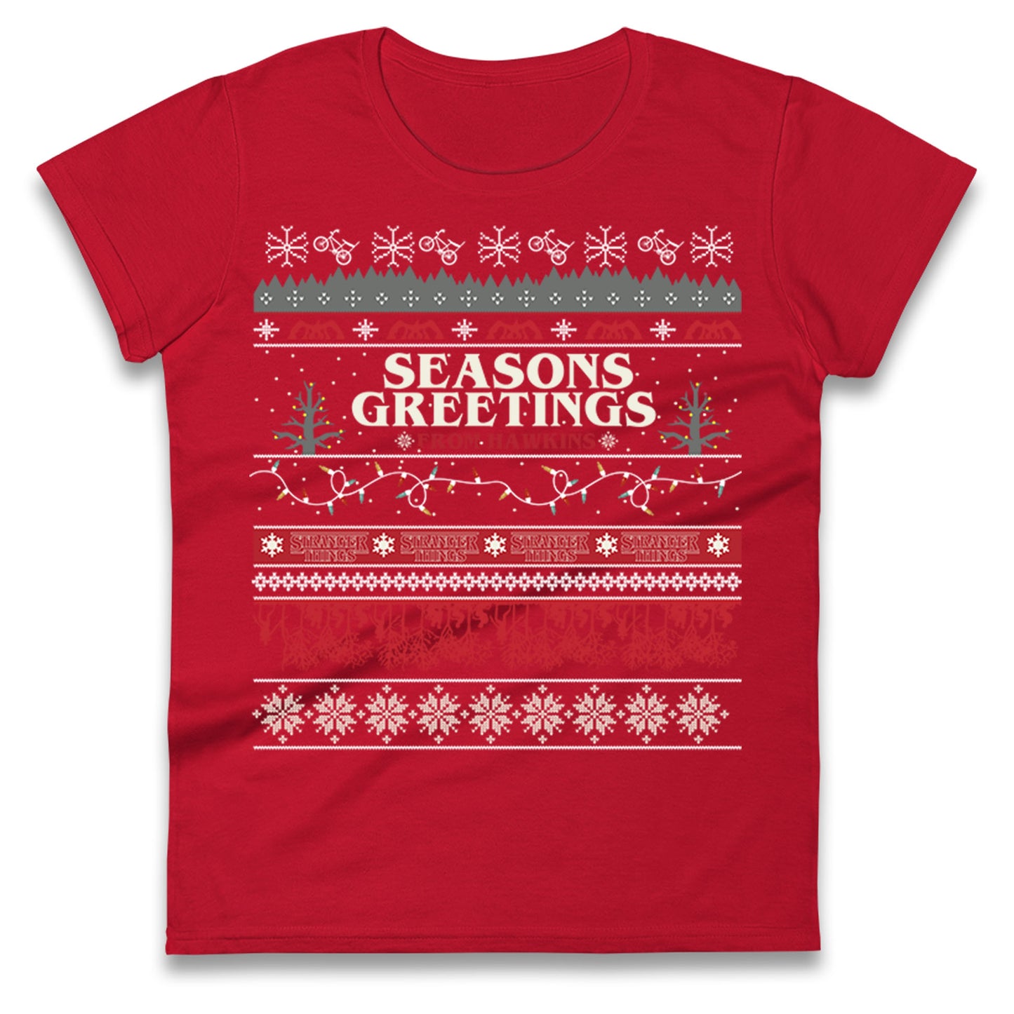 Stranger Things Trailer Ladies T Shirt