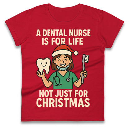 Dental Nurse Christmas Ladies T Shirt