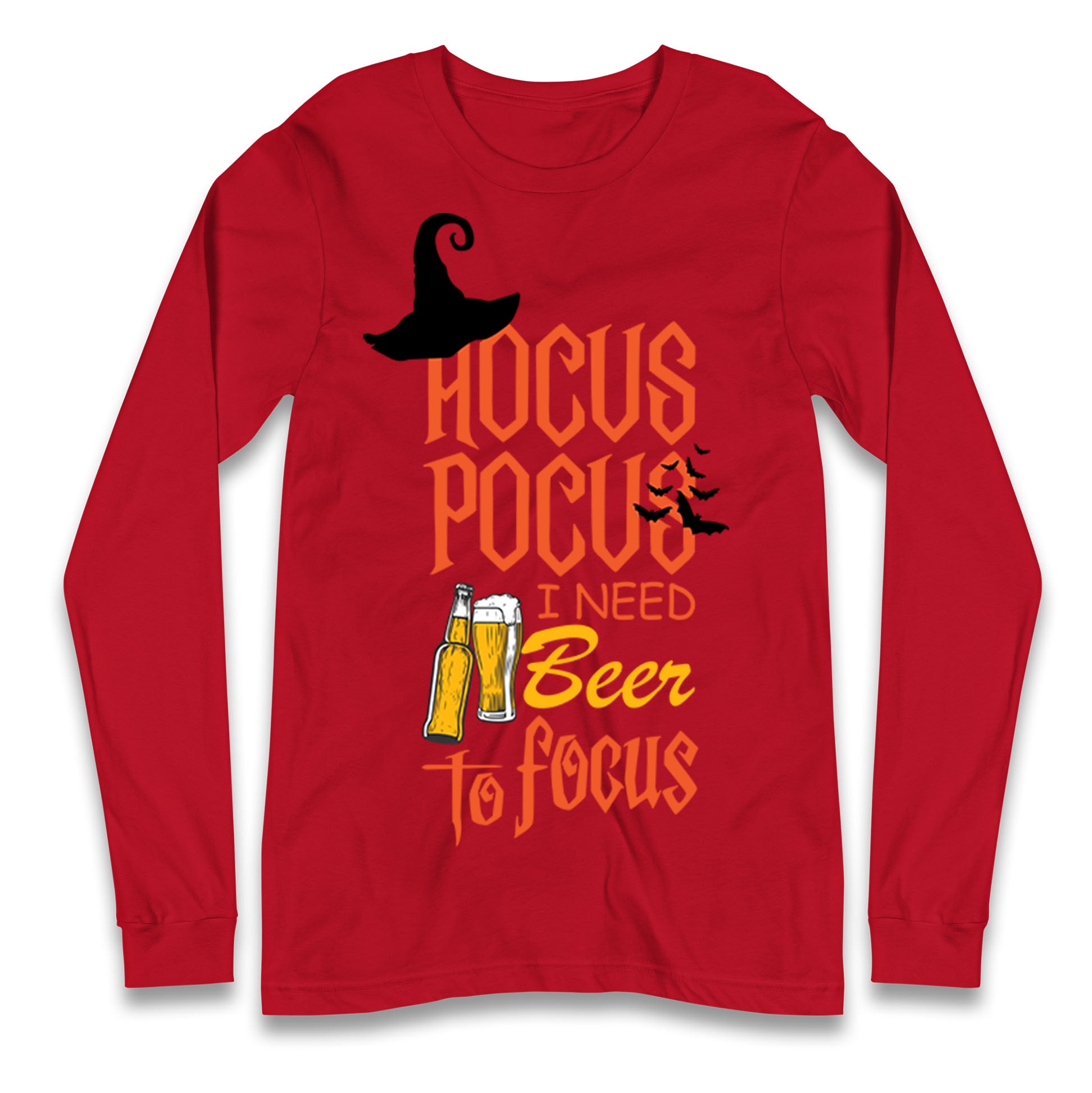 Hocus Pocus I Need Beer To Focus Halloween T Shirt
