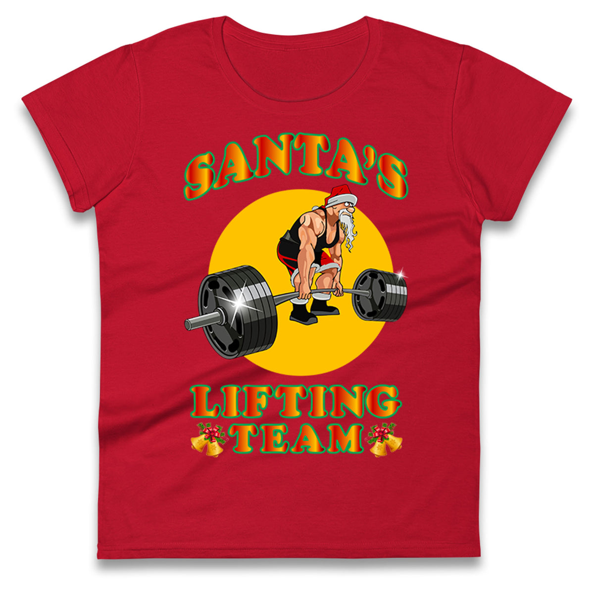 bodybuilding gym christmas womens tee