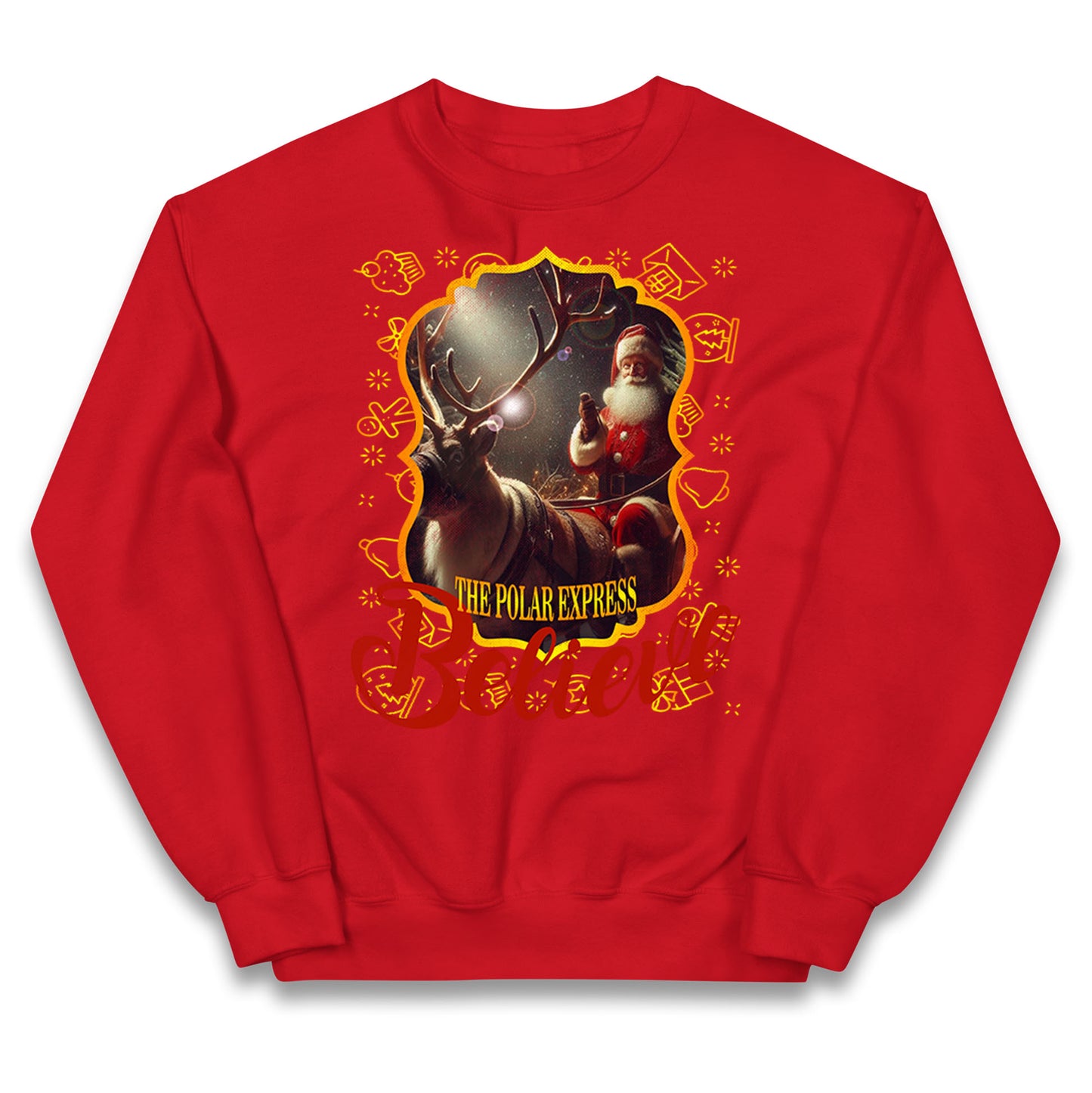 polar express christmas jumper