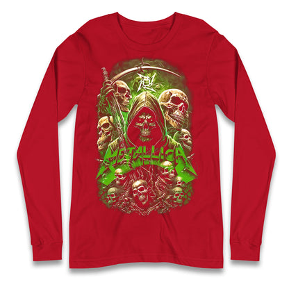 Metallica Green Skulls Longsleeve T Shirt
