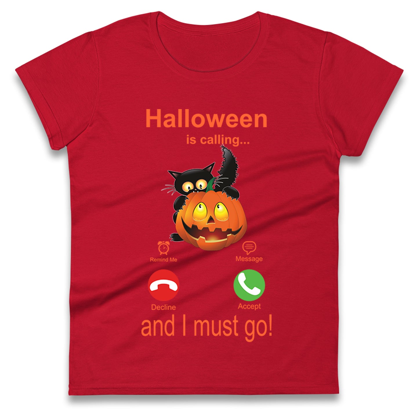 Halloween Is Calling Womens t shirt