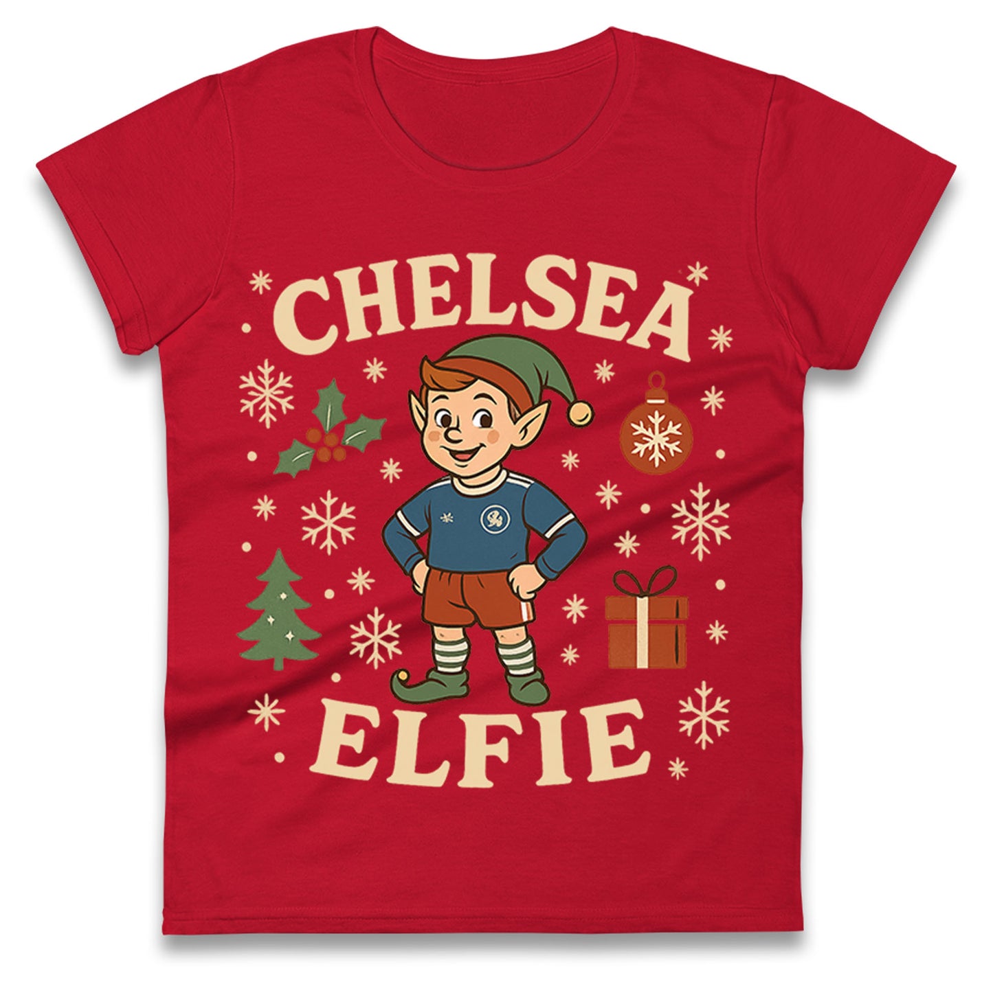 Chelsea FC Christmas Ladies T Shirt