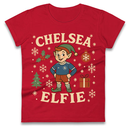 Chelsea FC Christmas Ladies T Shirt