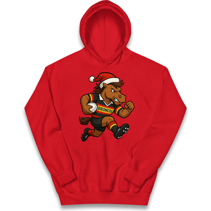 Retro London Broncos Christmas Kids Hoodie