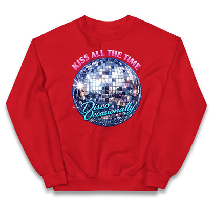 Kiss All The Time Disco Occasionally Kids Jumper