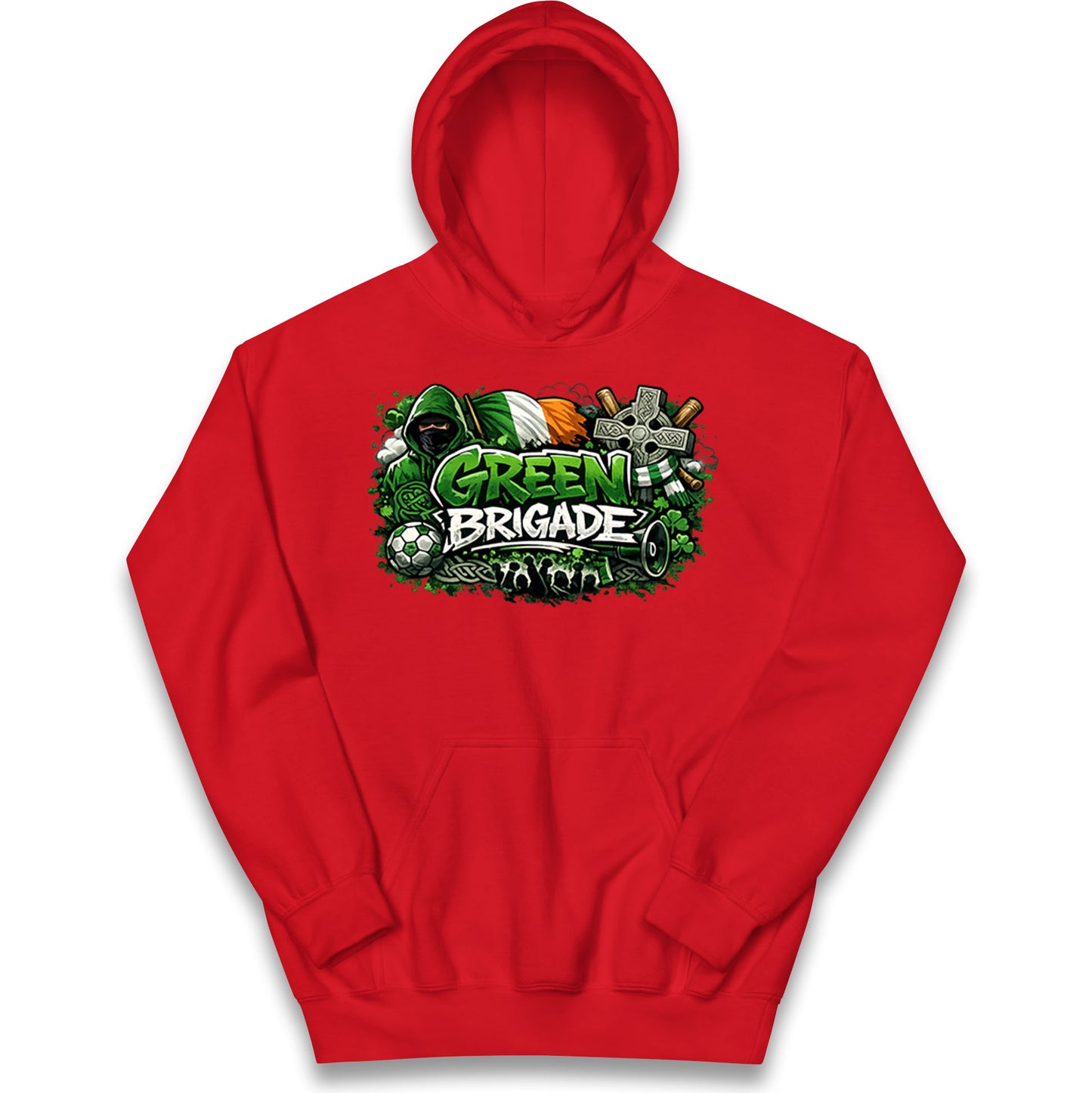 Celtic Green Brigade Football Kids Hoodie 