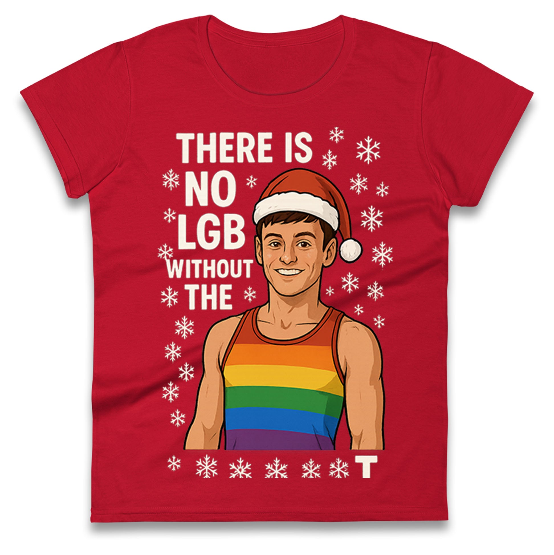 Tom Daley Christmas Ladies T Shirt