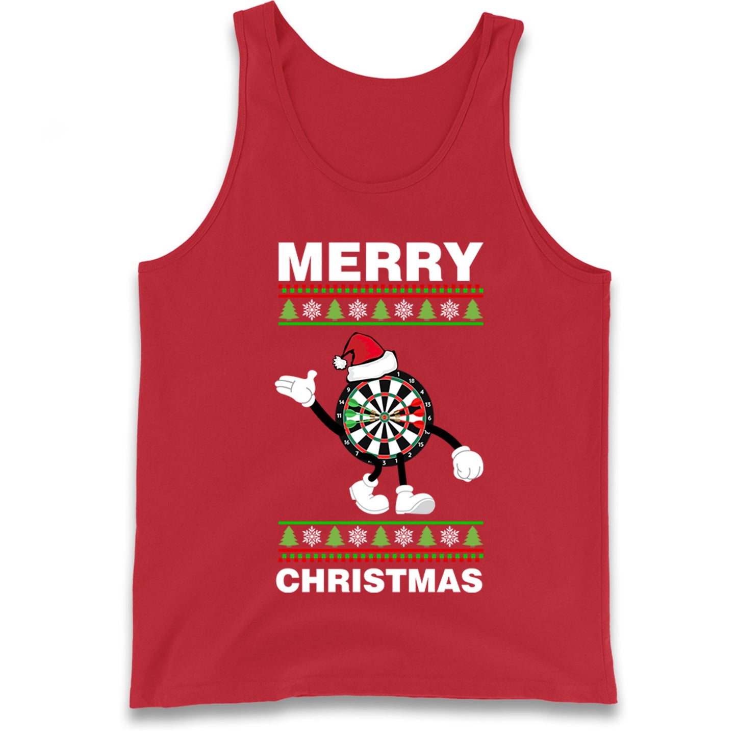 dartboard christmas santa costume tank top