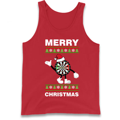 dartboard christmas santa costume tank top
