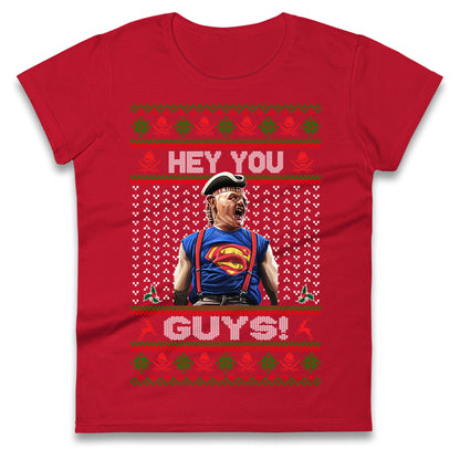 Goonies Sloth Christmas Ladies T Shirt