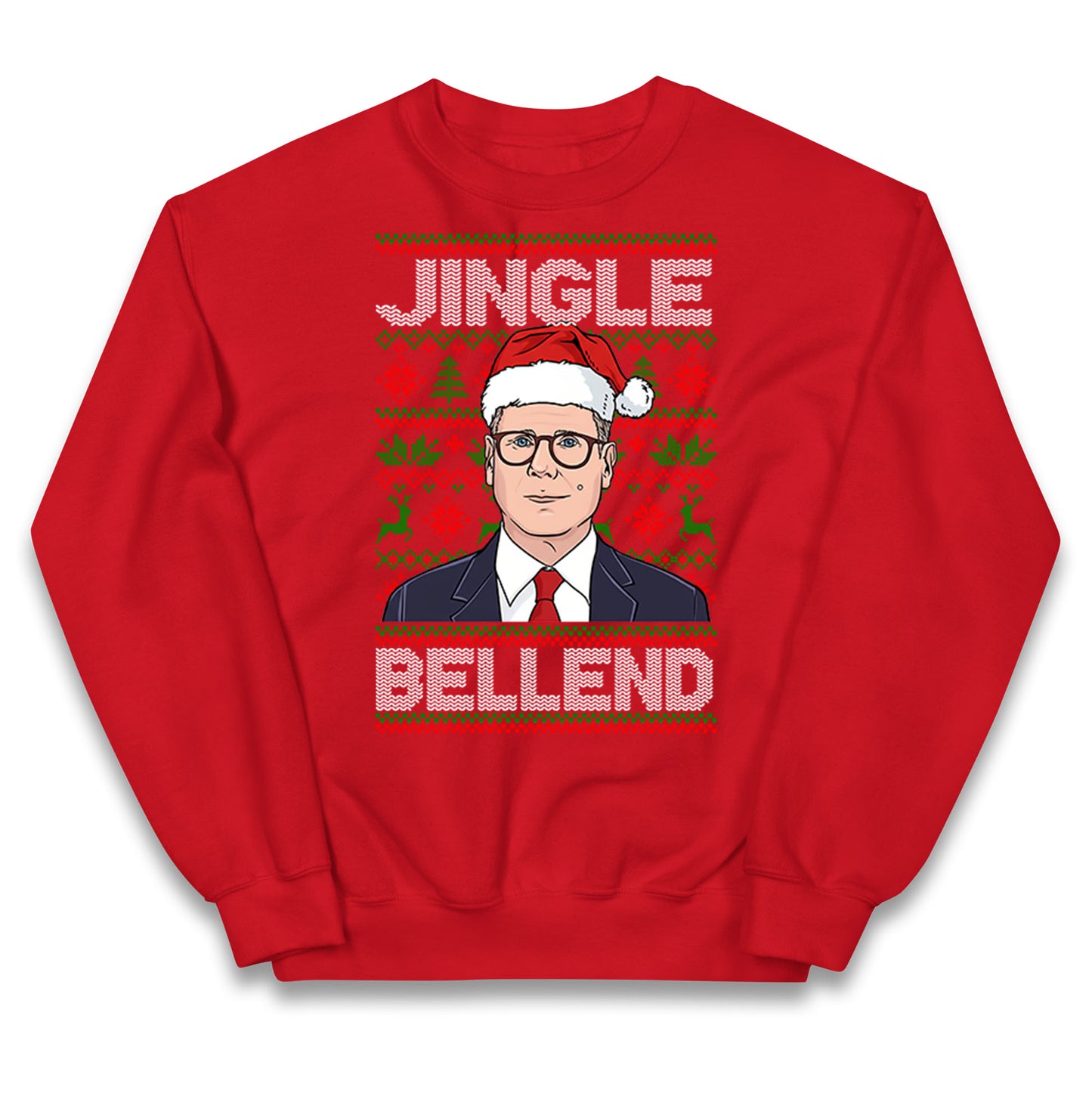 Keir Starmer Jingle Bell End Christmas Kids Jumper
