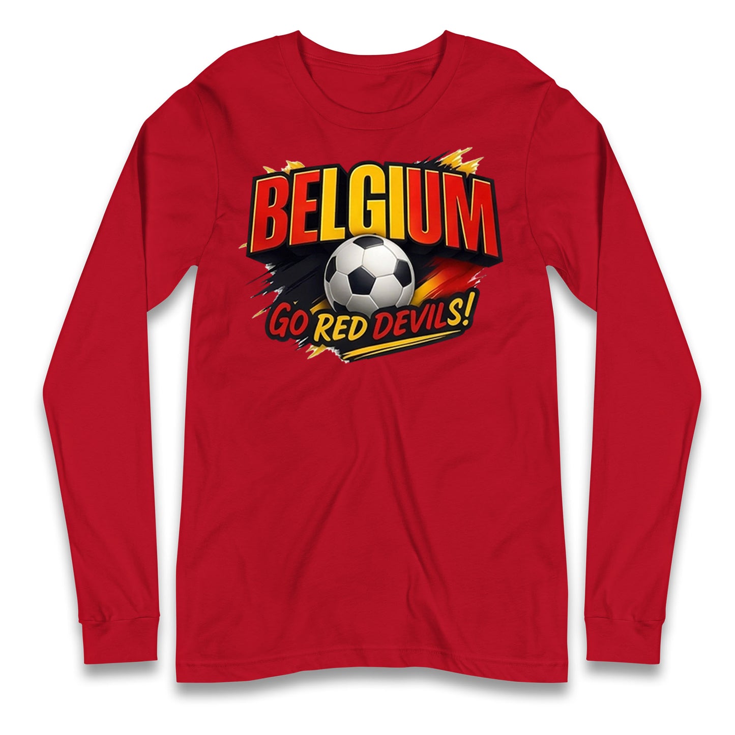 Belgium Retro Football Longsleeve T Shirt