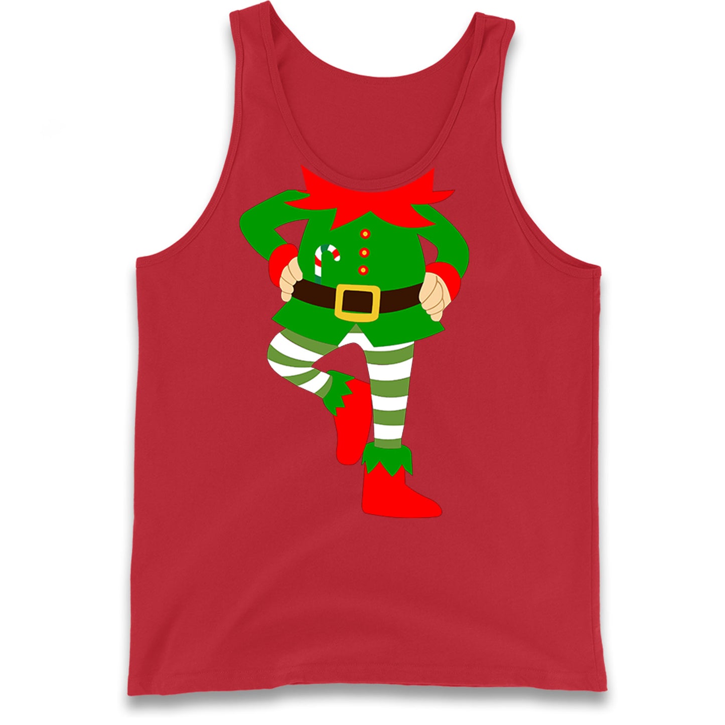Personalise Christmas Party Wear Elf Tank Top