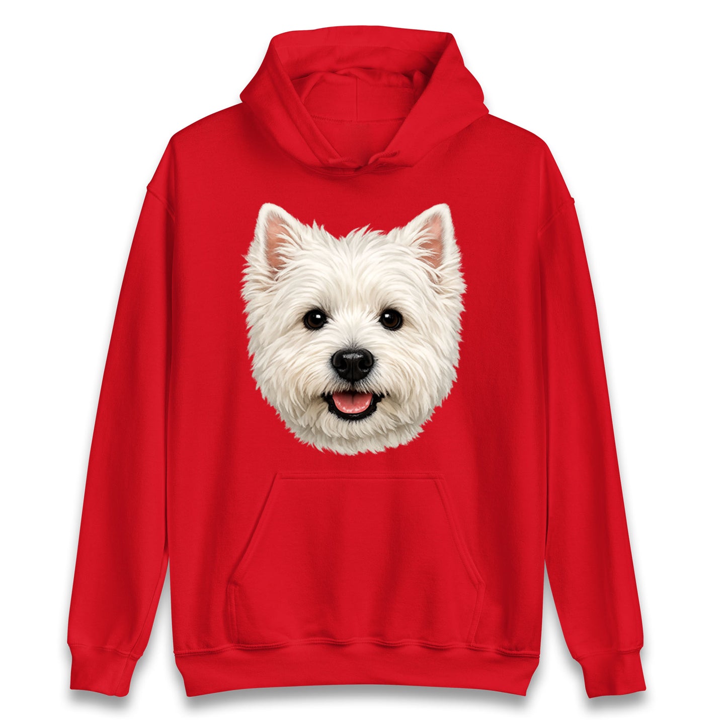 West Highland White Terrier Dog Face Hoodie