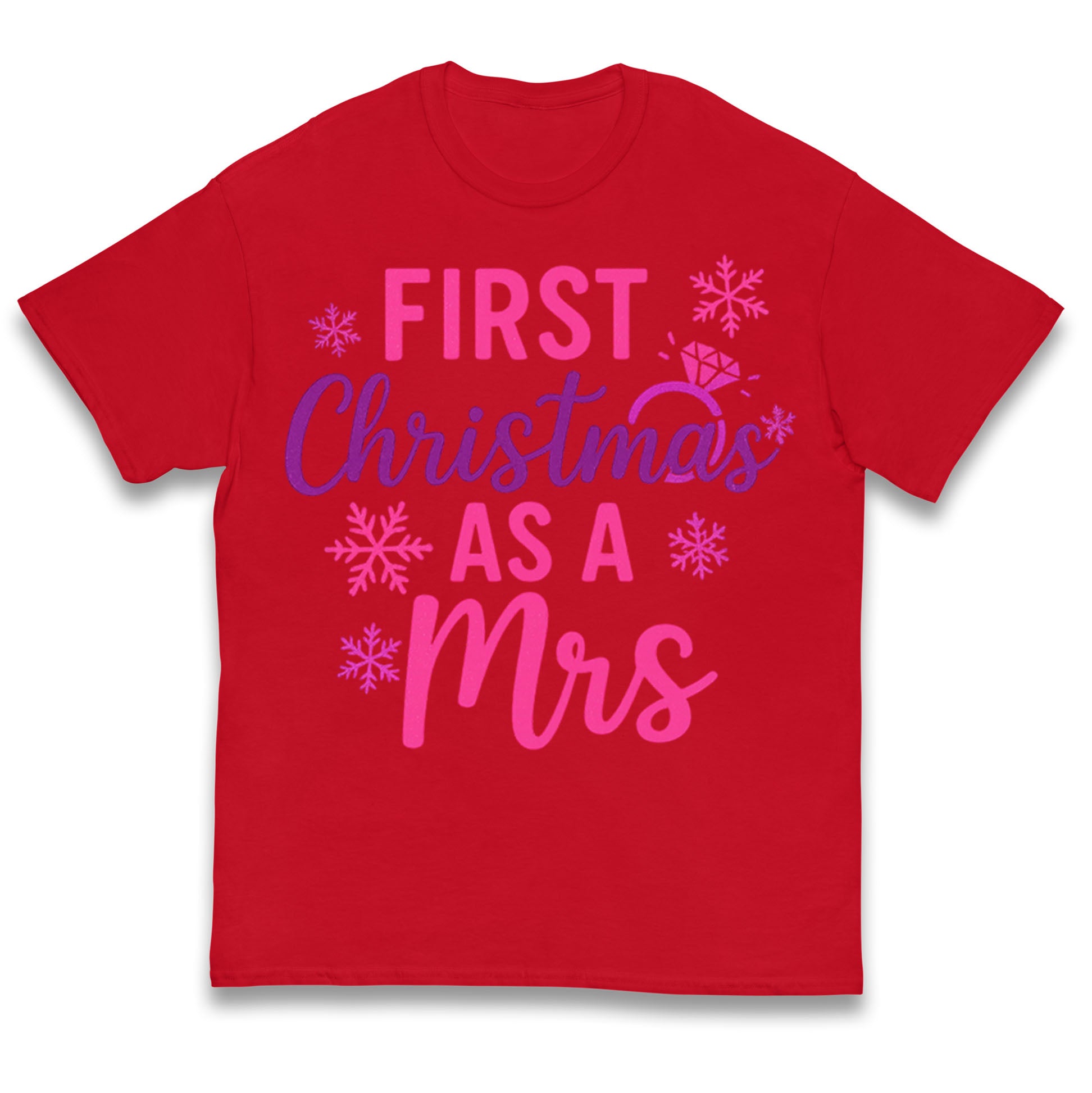 First Christmas As A Mrs Kids T Shirt