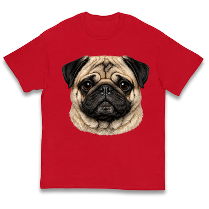 Pug Dog Face Kids T Shirt