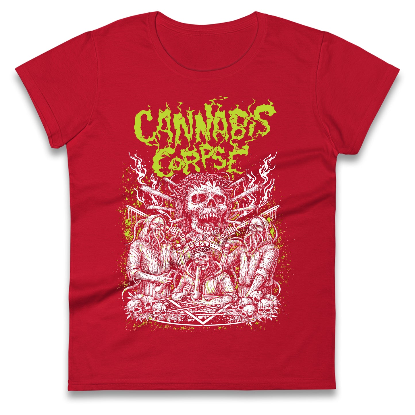 Cannabis Corpse Band Ladies T Shirt