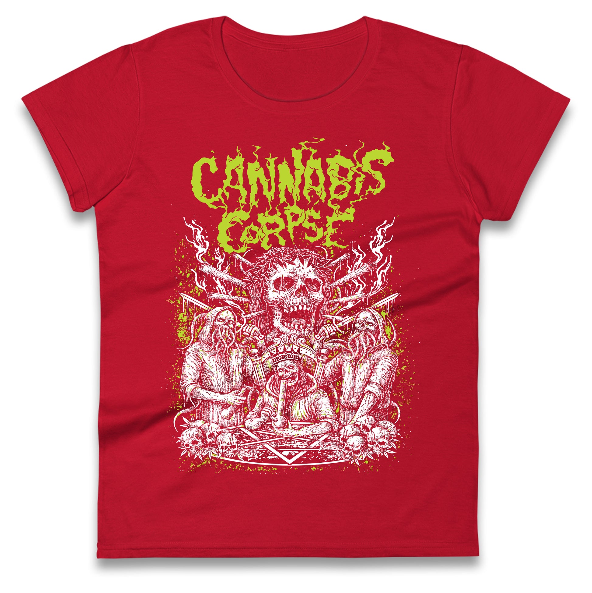 Cannabis Corpse Band Ladies T Shirt