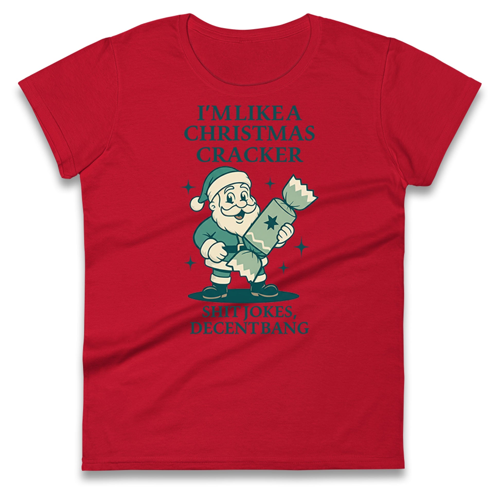 Christmas crackers Ladies T Shirt