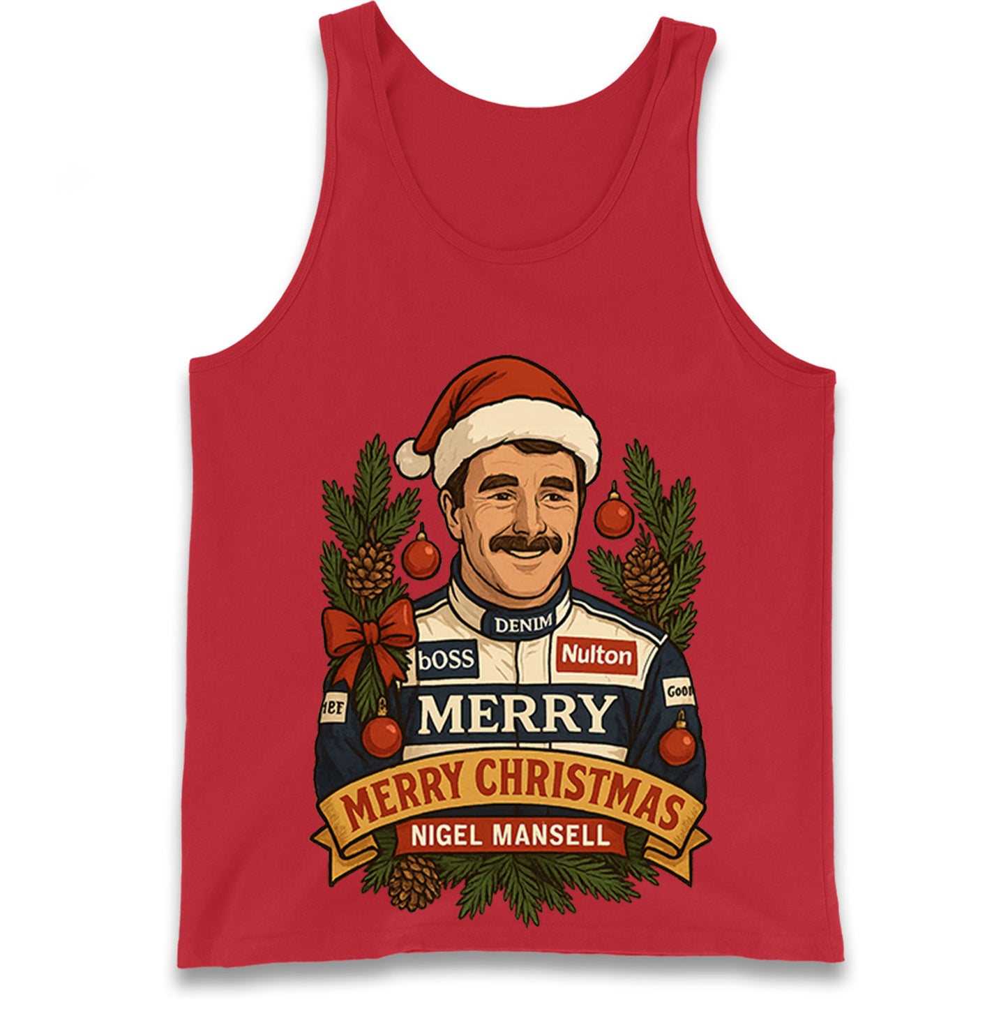 Nigel Mansell Christmas Tank Top