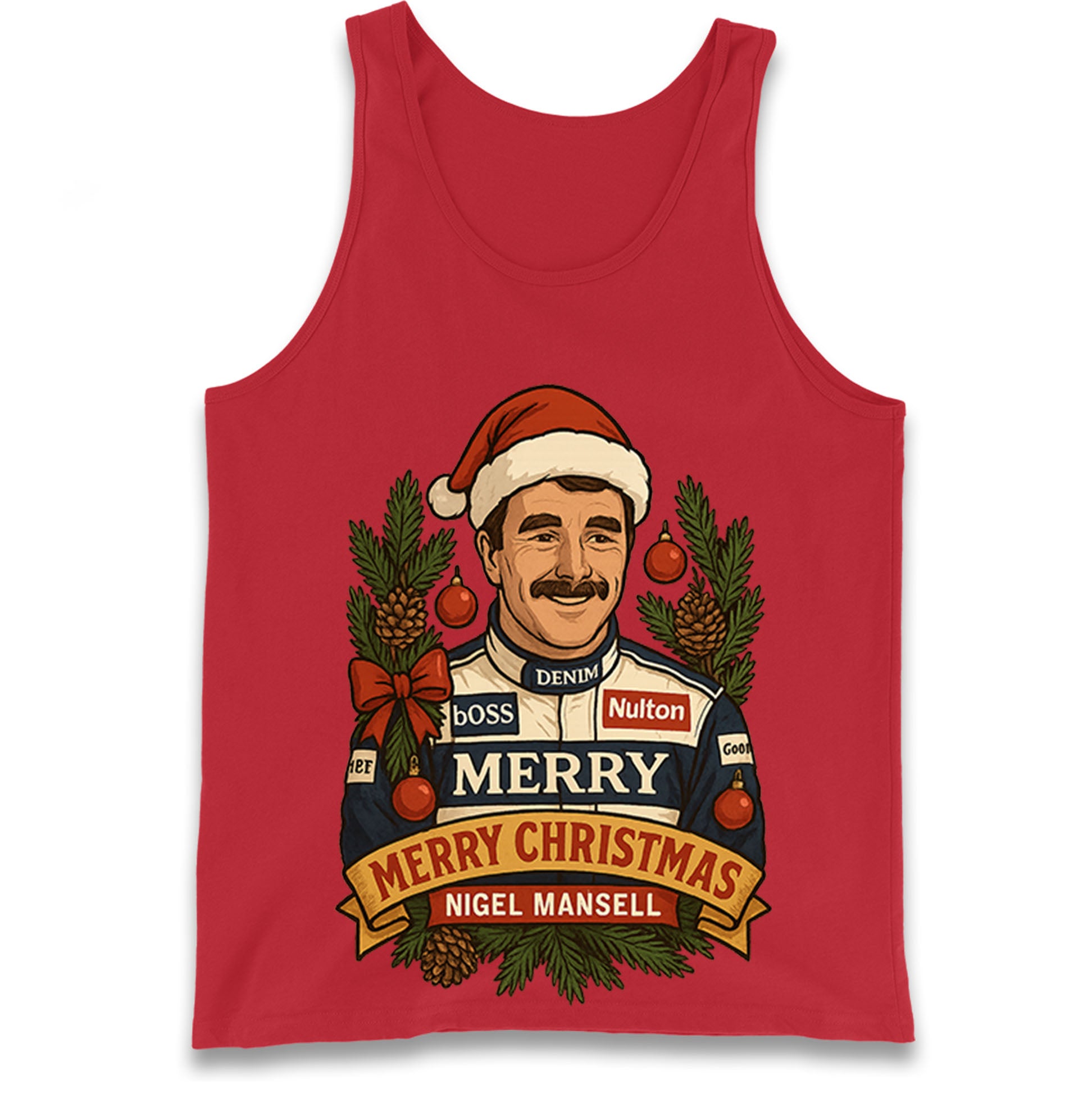 Nigel Mansell Christmas Tank Top