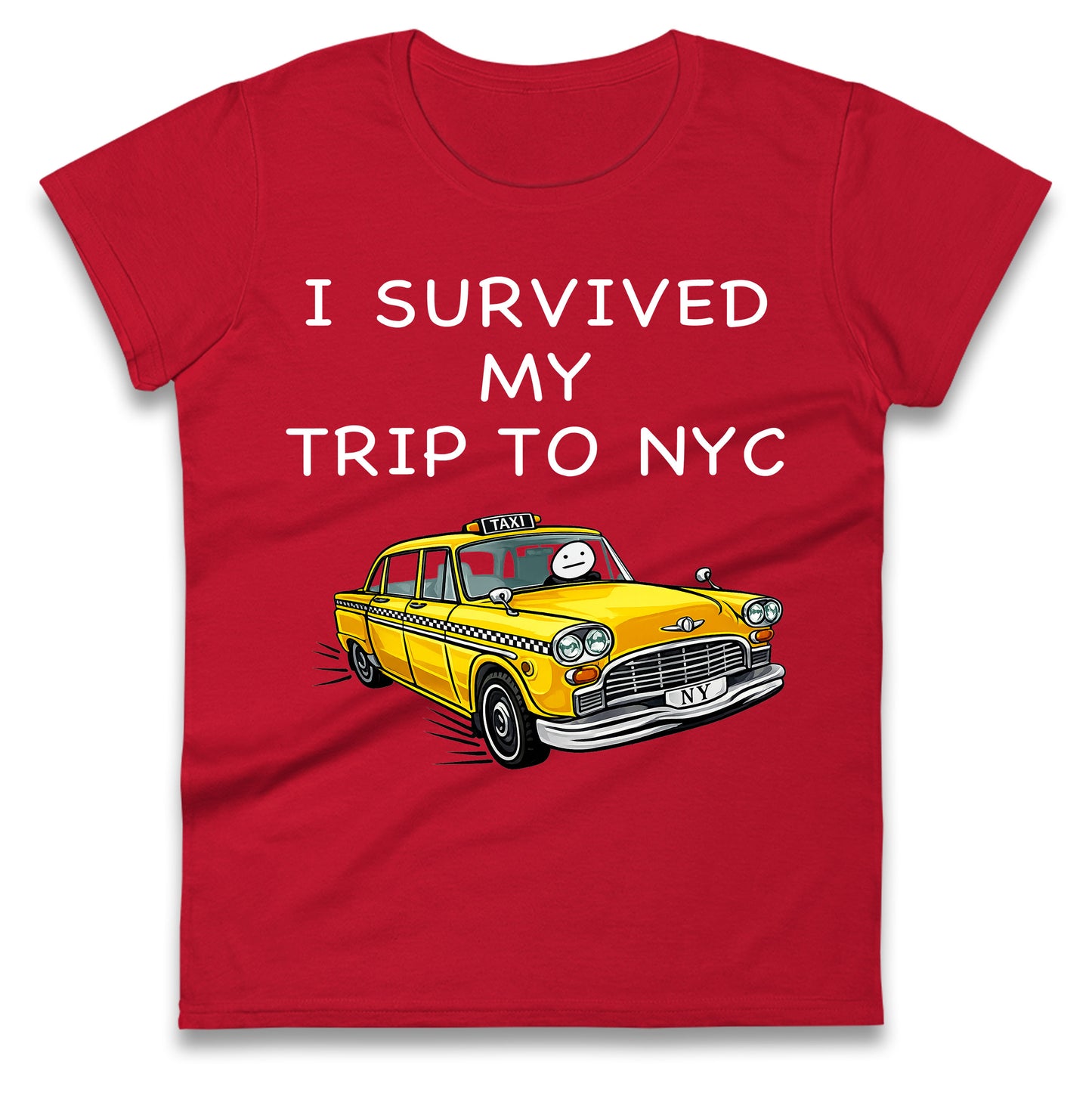 I Survived My Trip To NYC Yellow Taxi Ladies T Shirt