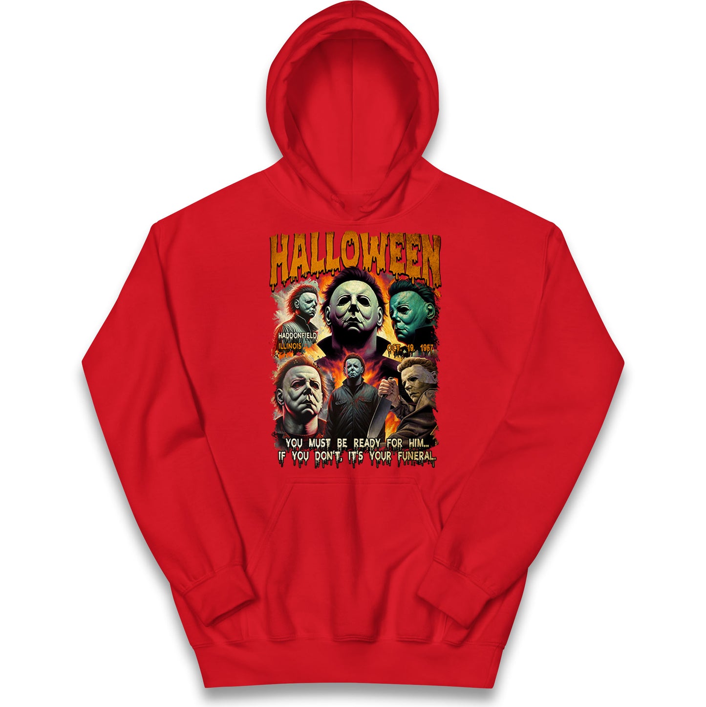 Michael Myers Horror Halloween Bootleg Kids Hoodie