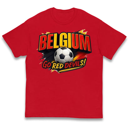Belgium Retro Football Kids T Shirt 