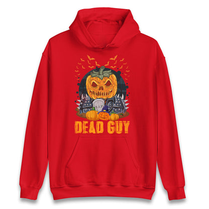 Scary Pumpkin Dead Guy Halloween Hoodie

