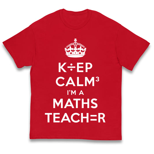 Keep Calm I’m A Maths Teacher Kids T Shirt 