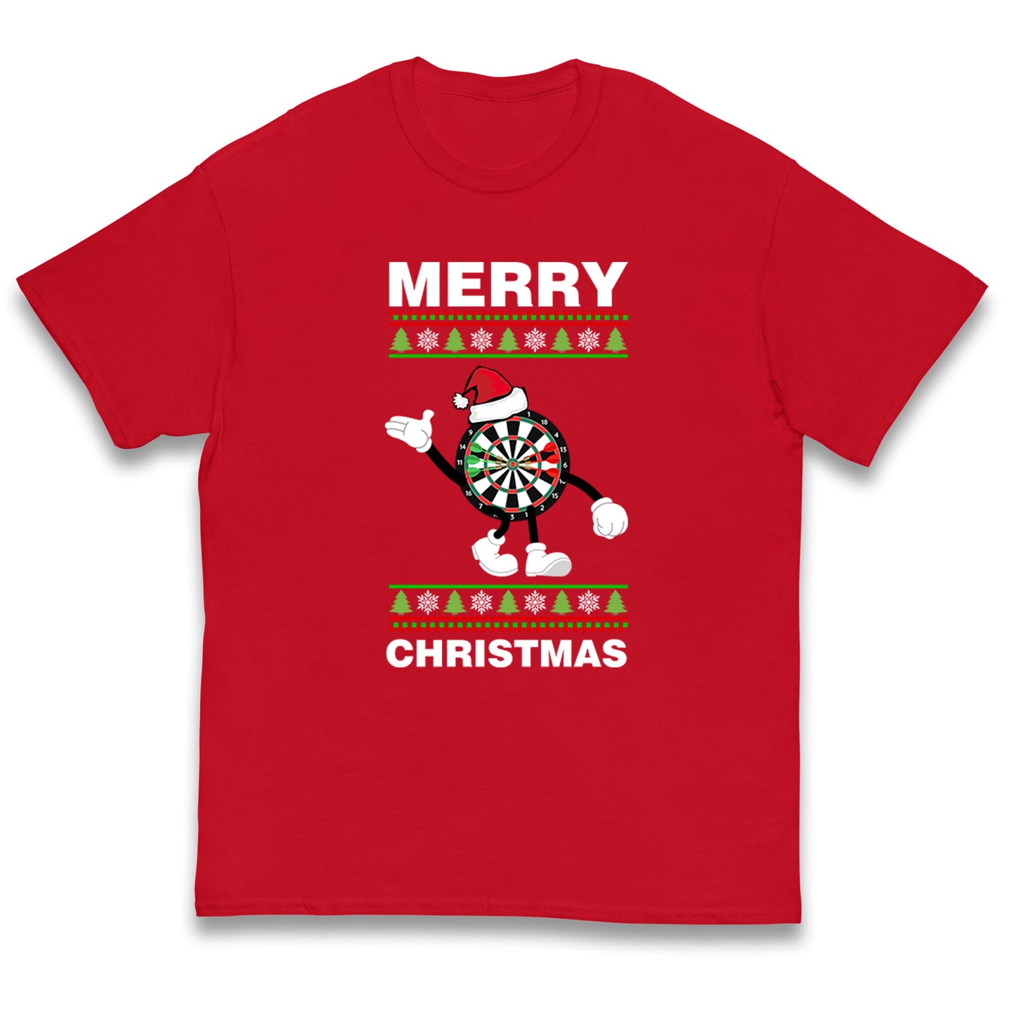 dartboard christmas santa costume t shirt