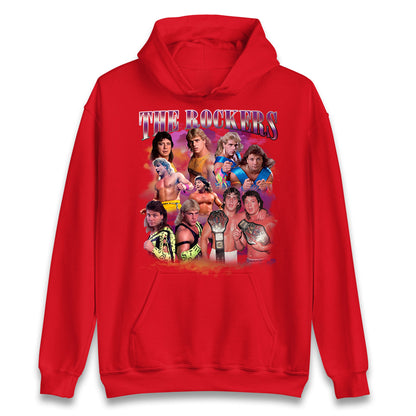 Retro The Rockers Bootleg Wrestling Unisex Hoodie