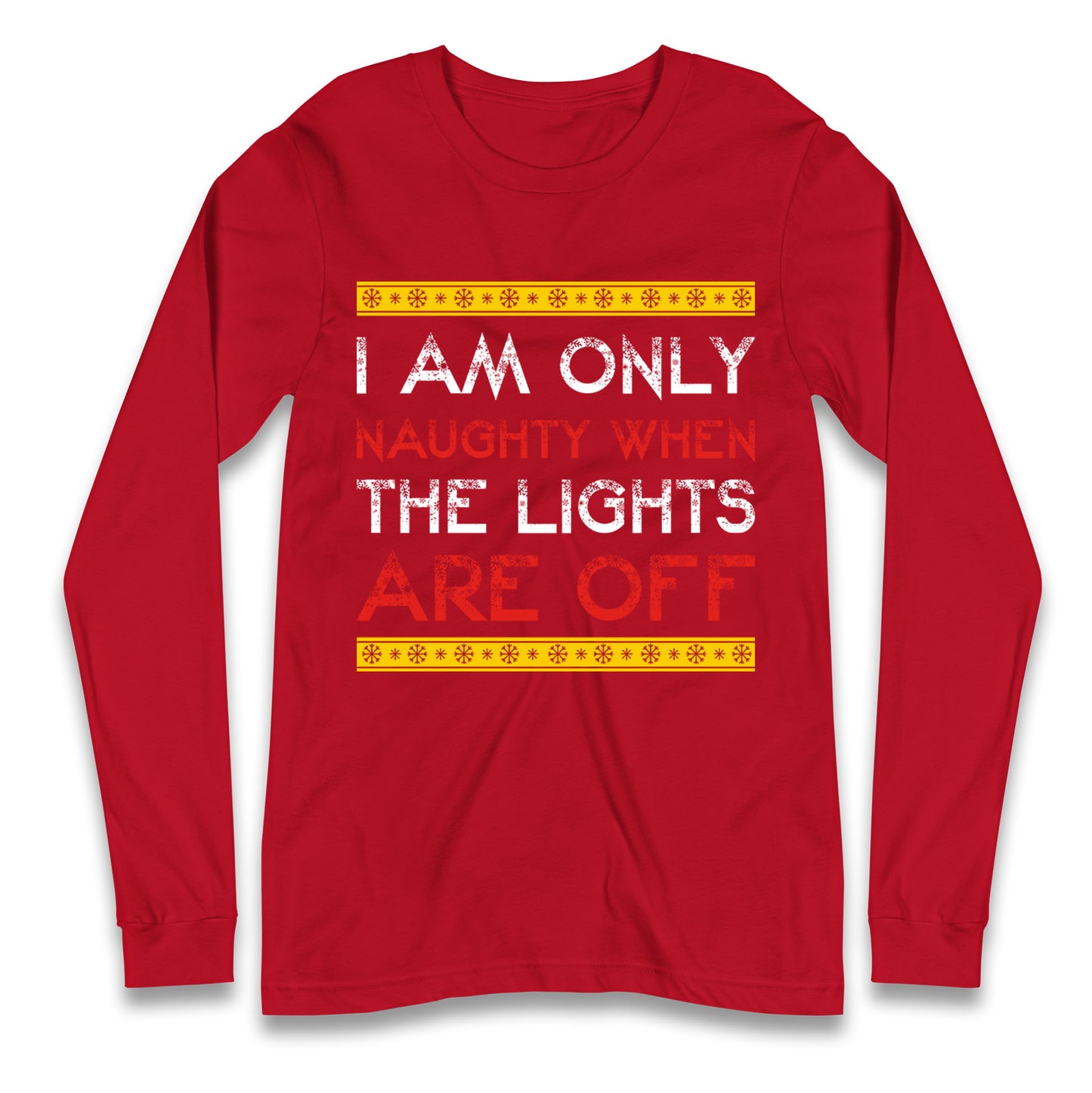 naughty christmas long sleeve t shirt