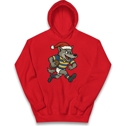 Retro Warrington Wolves Christmas Kids Hoodie