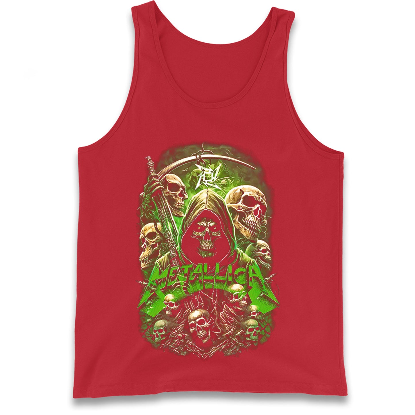 Metallica Green Skulls Tank Top