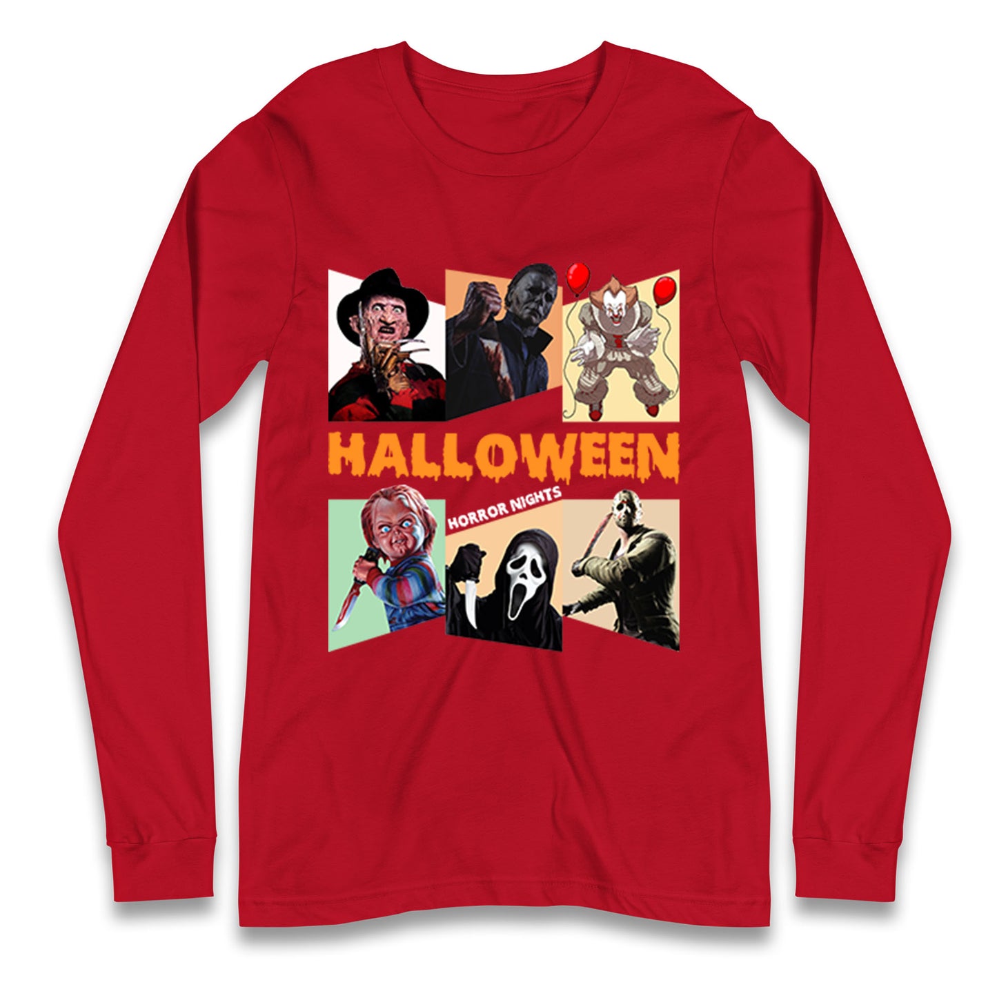 Horror Characters Halloween Horror Nights Long Sleeve T Shirt