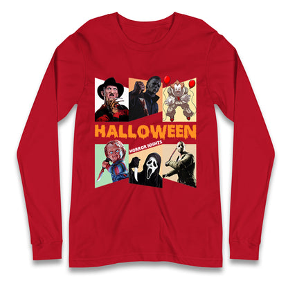 Horror Characters Halloween Horror Nights Long Sleeve T Shirt