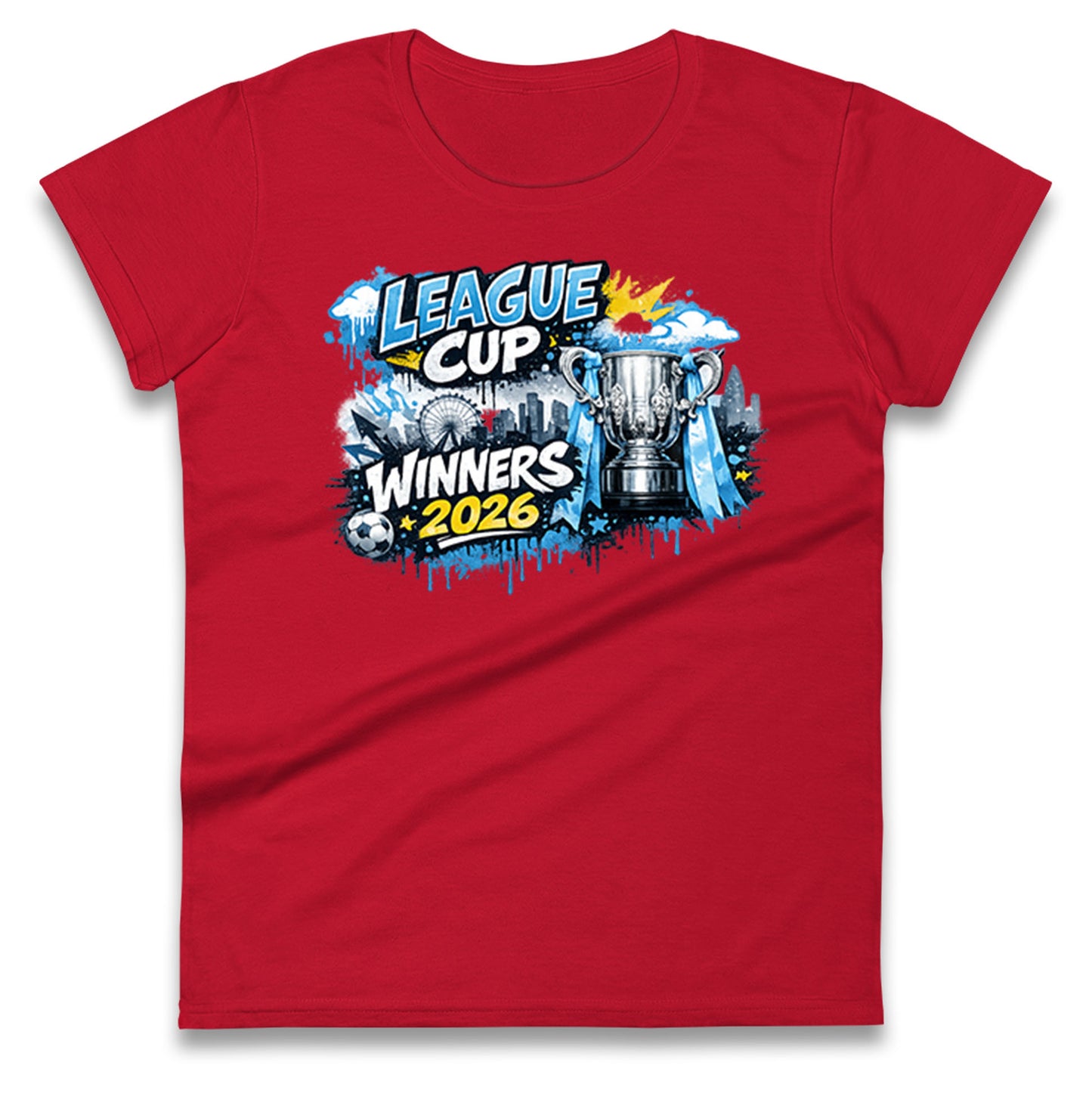 Man City League Cup Winners 2026 Ladies T Shirt