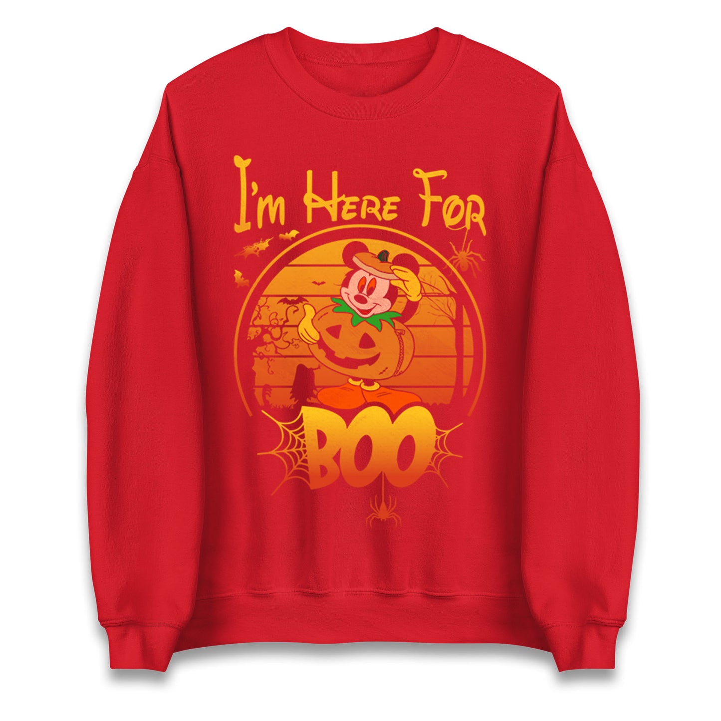 Mickey Mouse Im Here For Boo Halloween Sweatshirt
