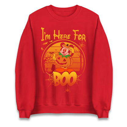 Mickey Mouse Im Here For Boo Halloween Sweatshirt
