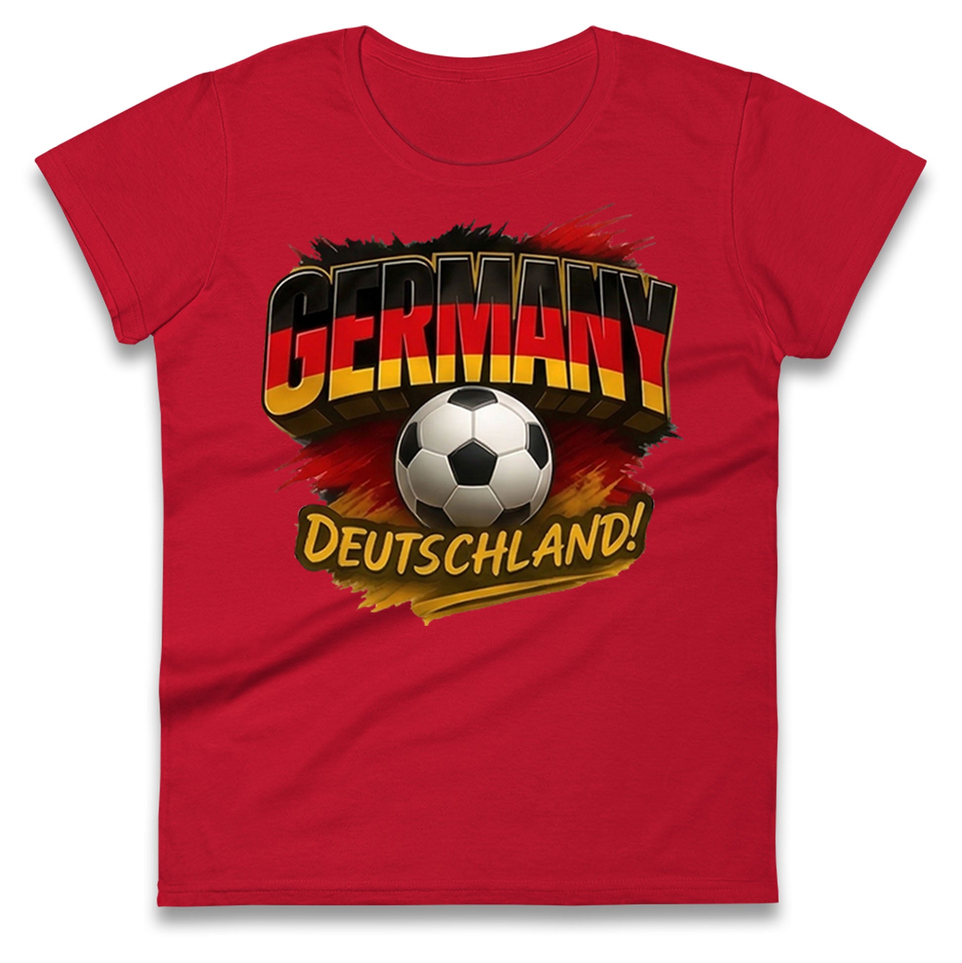 Germany Retro World Cup Ladies T Shirt
