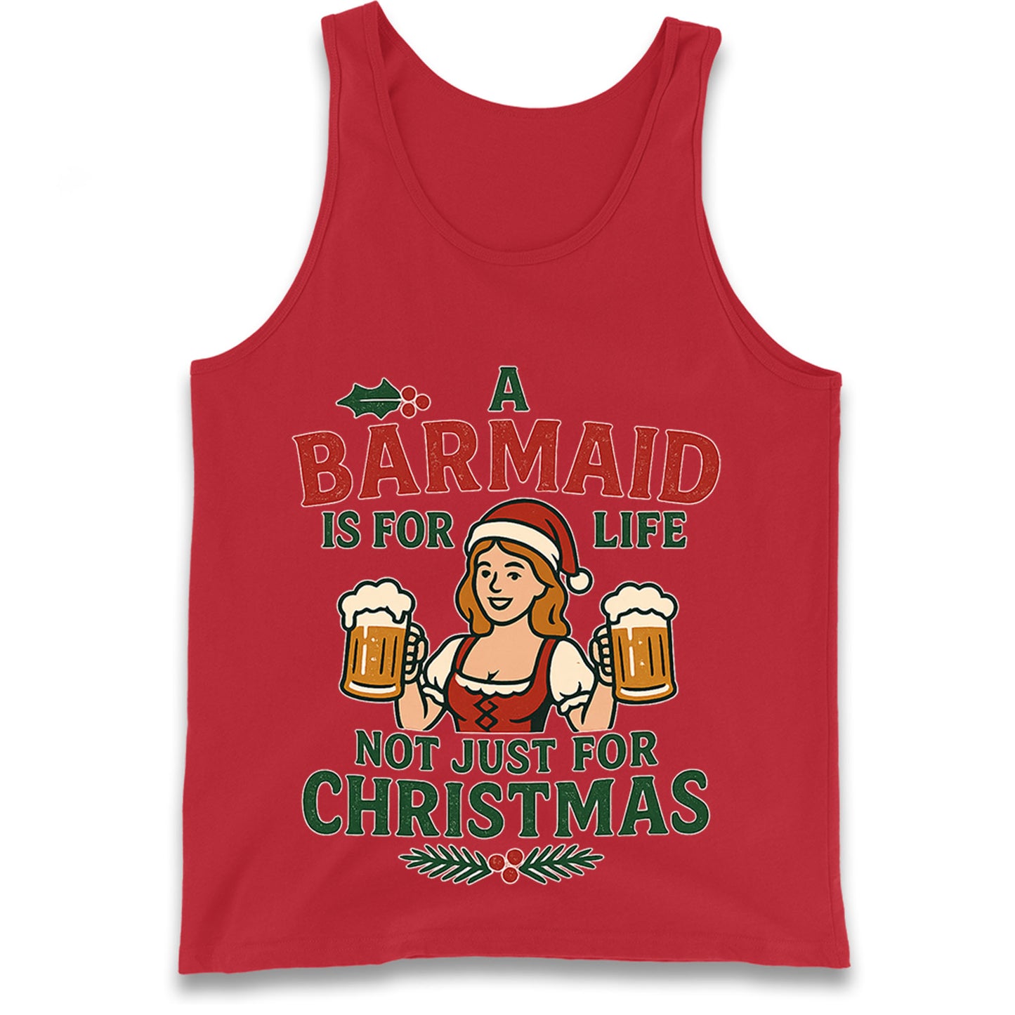 Barmaid Xmas Tank Top