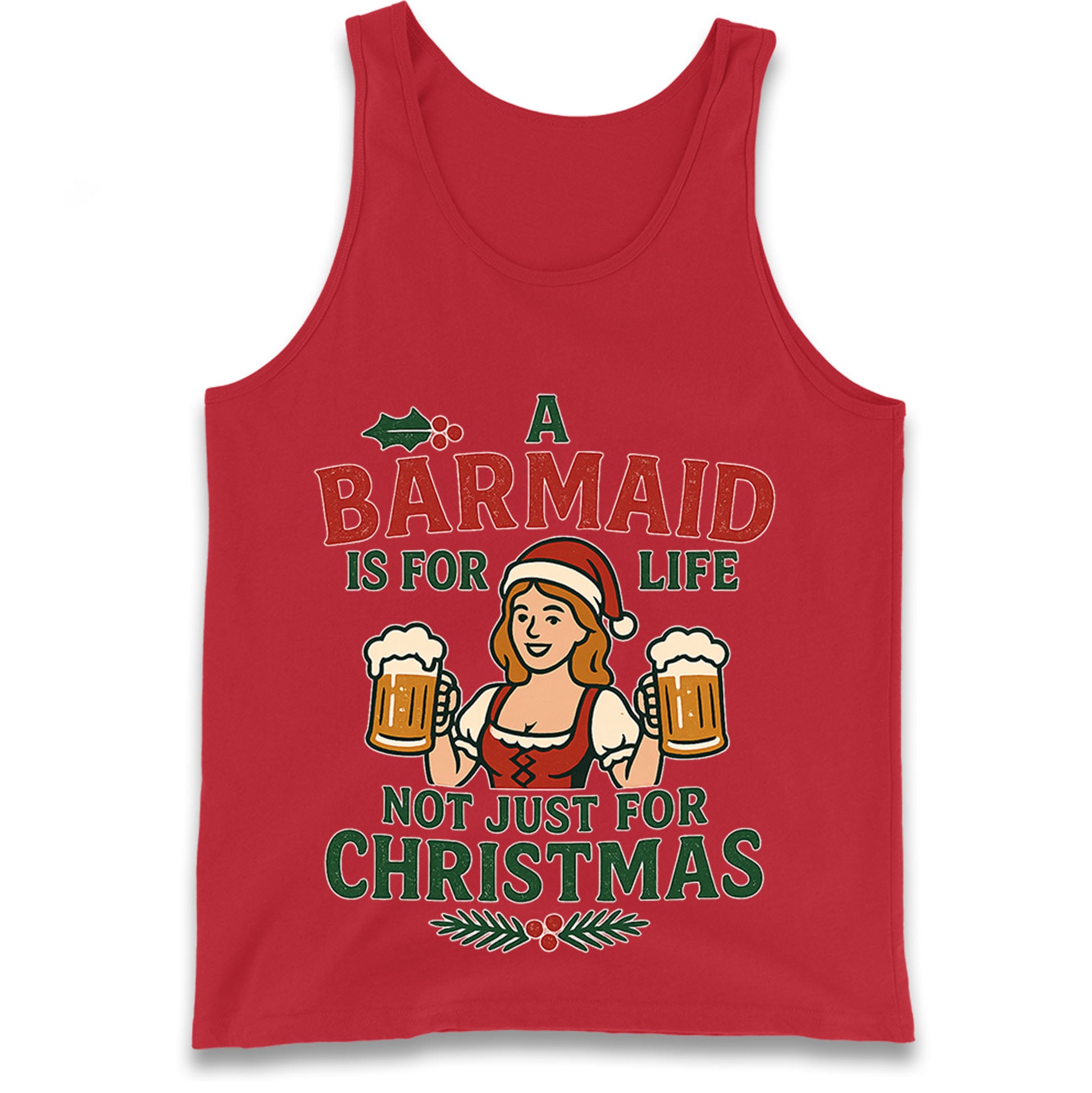 Barmaid Xmas Tank Top