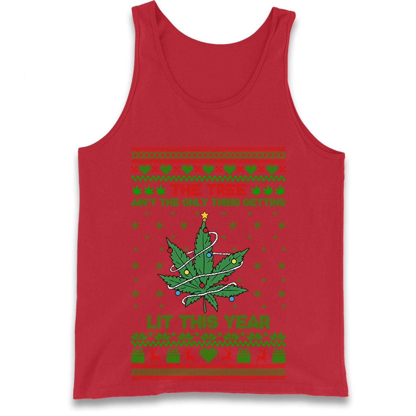 Cannabis Christmas Tank Top
